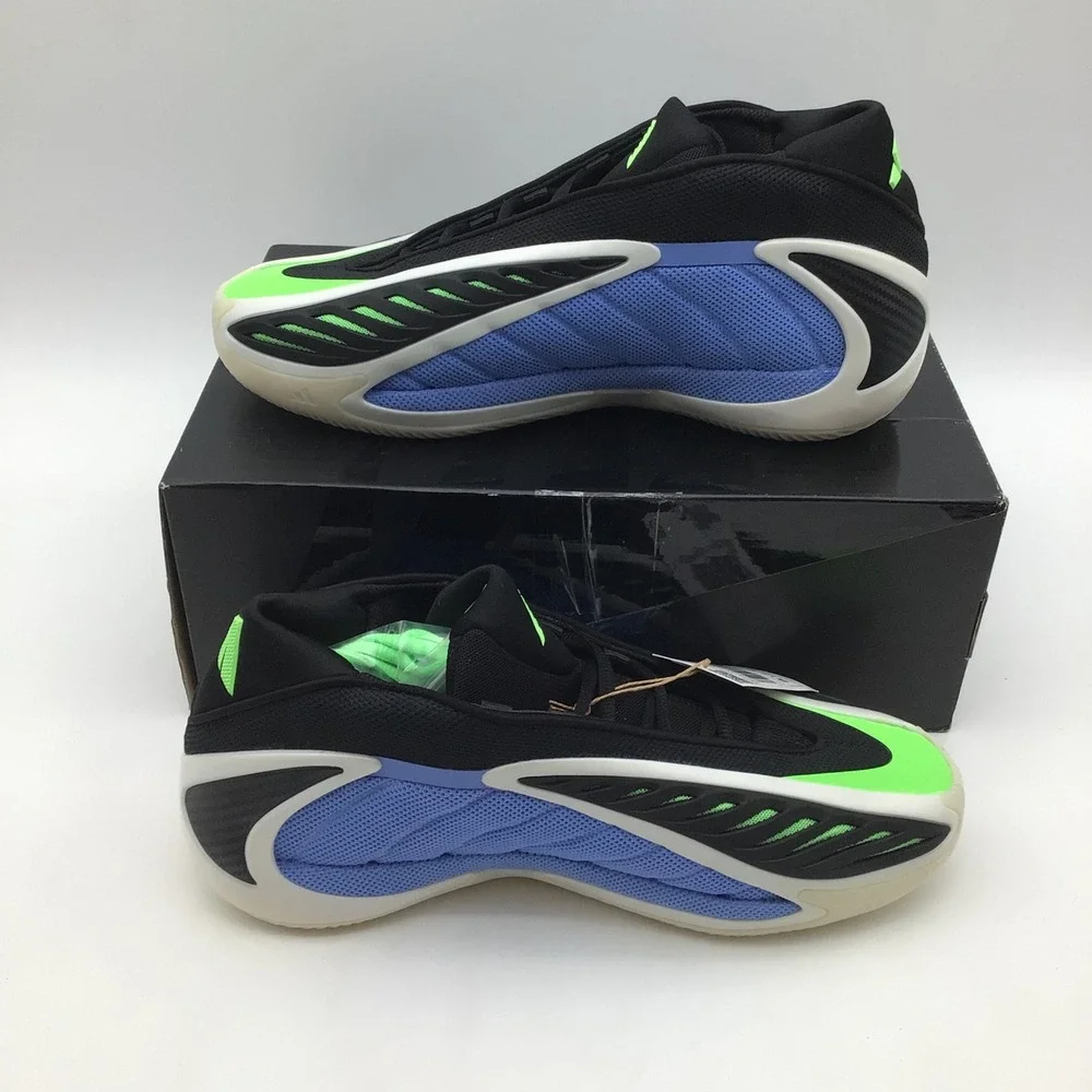 Adidas Anthony Edwards 2 Mens Size 8.5 Basketball Shoes Blue Green JR4359 NEW